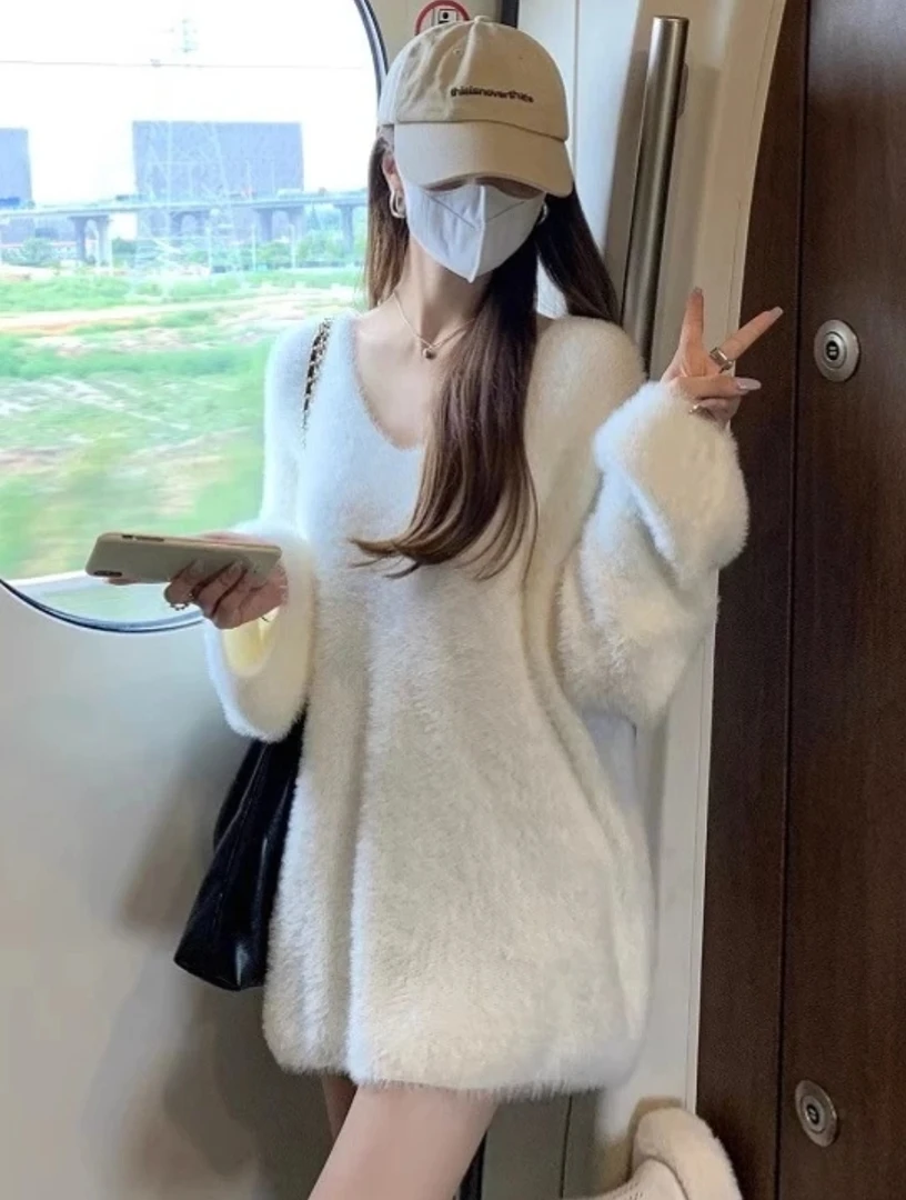 毛衣上衣慵懒风韩版宽松时尚