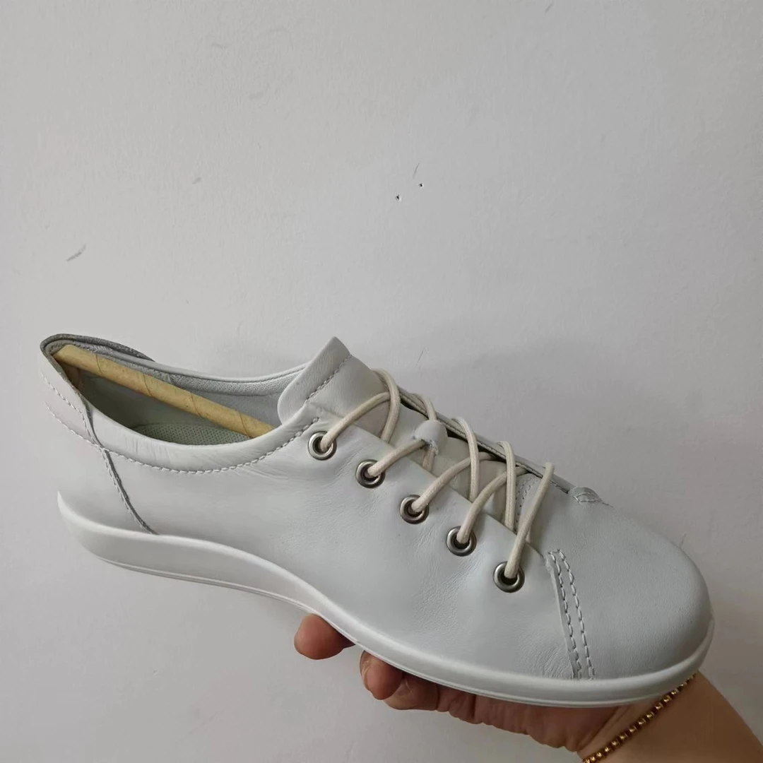 35-36-39码~ECCO爱步 春夏款舒适耐磨休闲鞋白鞋女柔酷2号206503