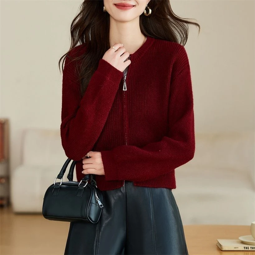 JY#毛衣外套女士秋季新款时尚洋气减龄显瘦百搭针织开衫DY10585