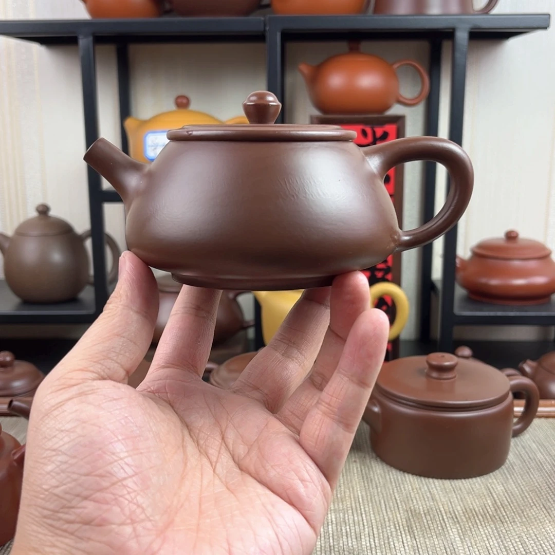 紫砂茶壶小***半紫泥石瓢