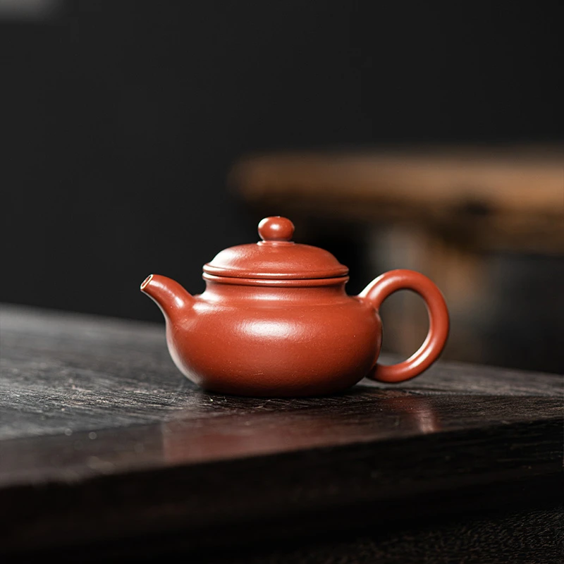 紫砂壶半全手工泡茶壶家用大小容量仿古名家功夫茶具单壶套装朱泥