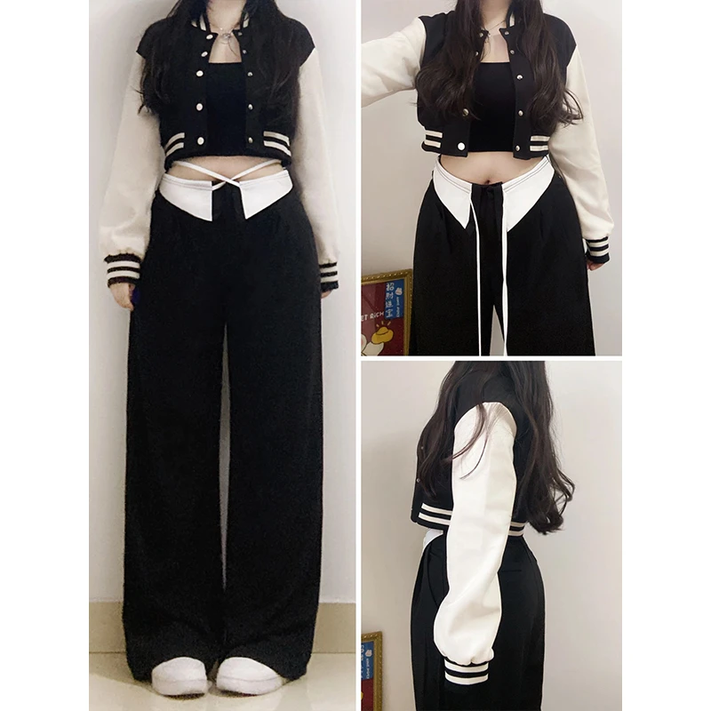 特大码300斤显瘦直筒西装裤女胖mm苹果型身材垂感休闲裤子阔腿裤