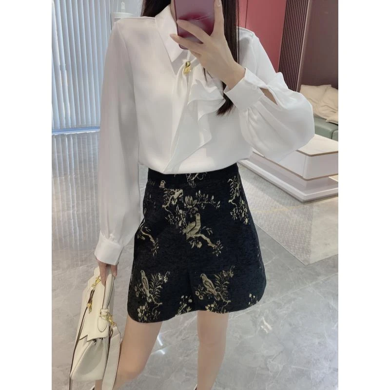 【橦颜推荐】重工提花刺绣轻奢半身裙88202