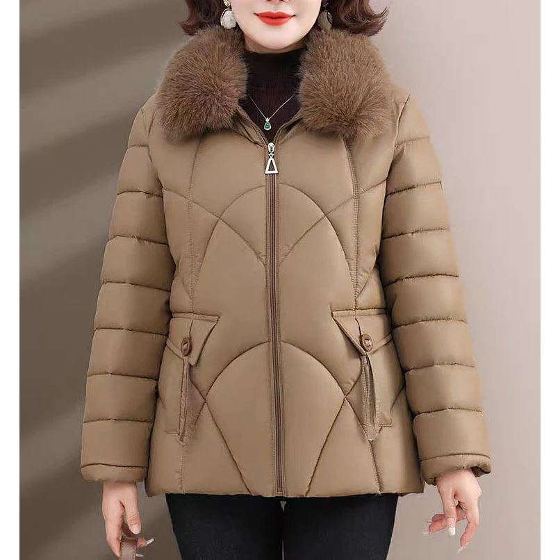 简约压格亮面设计感纽扣口袋加厚外套X27682