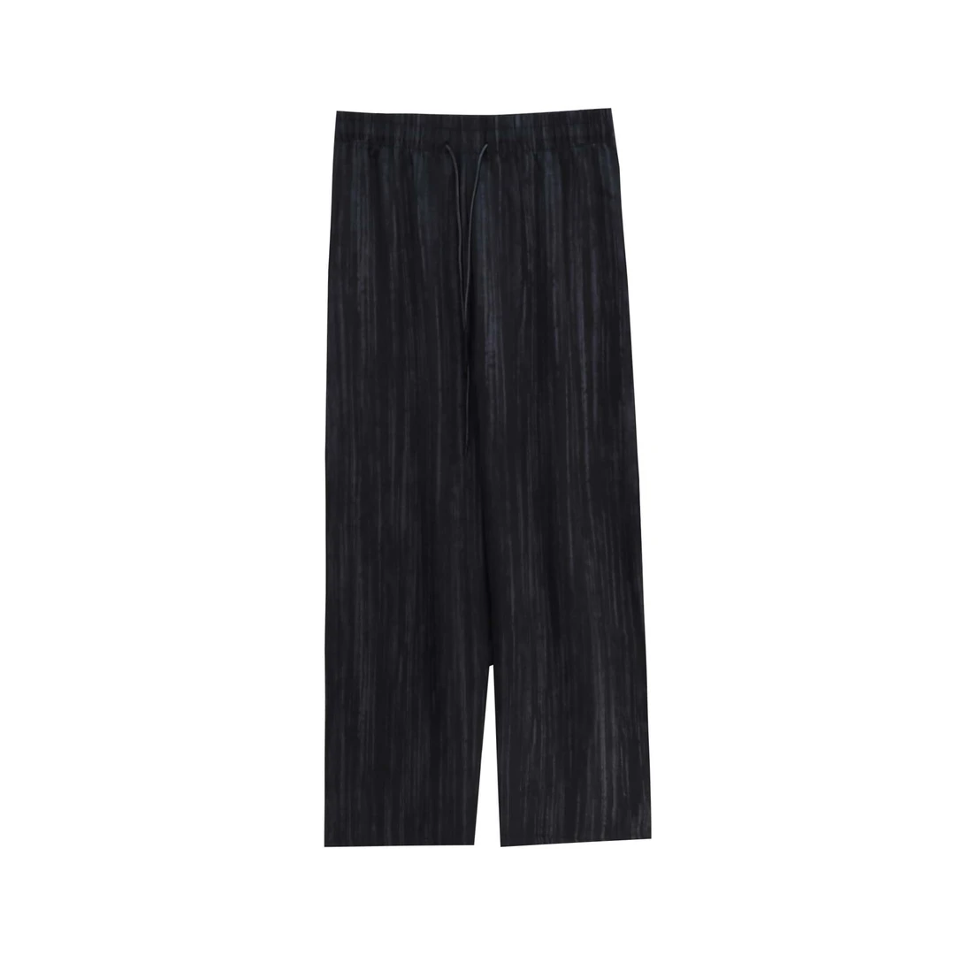 复古垂感时尚百搭慵懒风高腰显瘦宽松休闲裤S1451