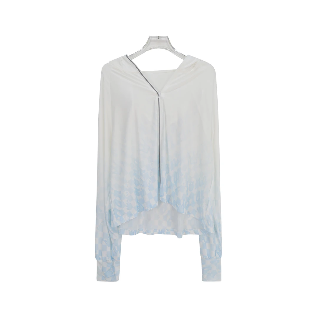 夏季薄款带帽宽松设计师防晒外套S616