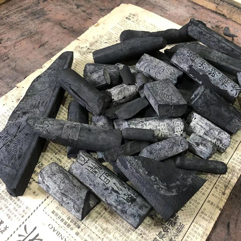 五1福利T:【块状墨微瑕】品松烟精品太平万岁墨锭墨块收藏墨