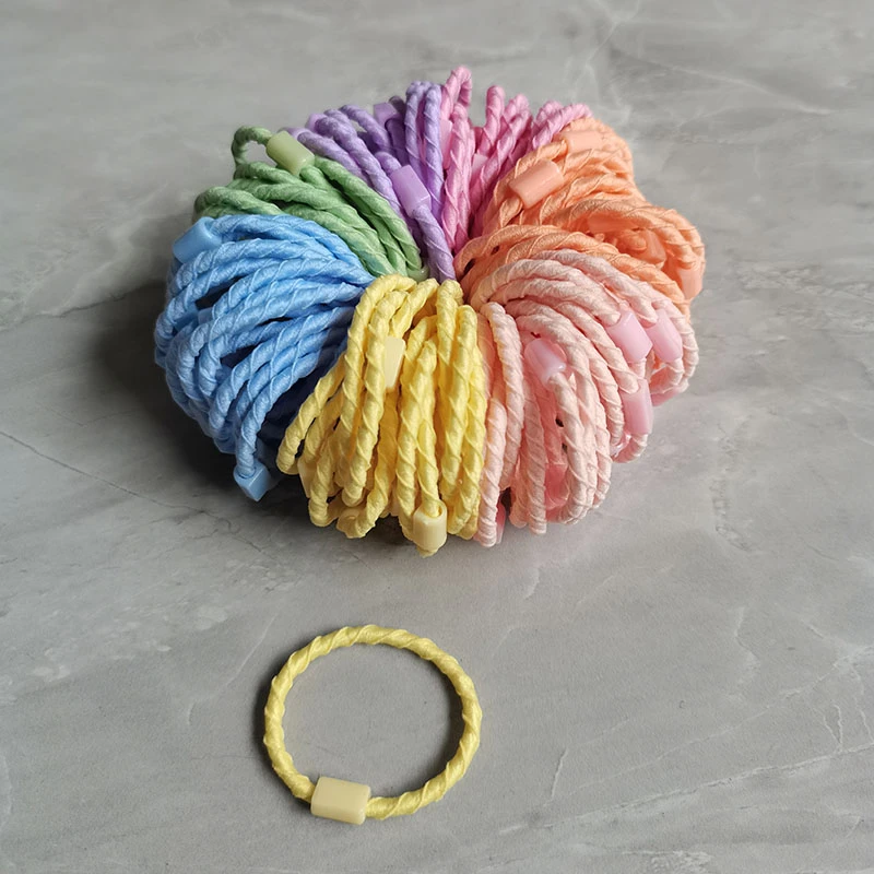 儿童可爱发绳宝宝头饰DIY手工制作糖果色小皮筋可爱发圈