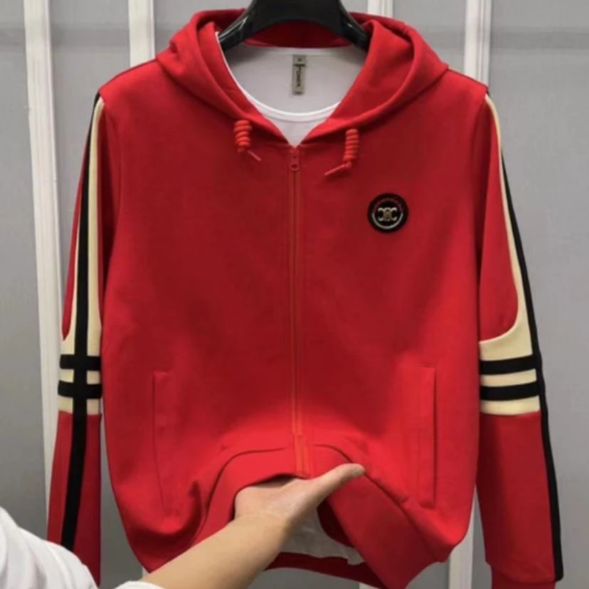 新款高品质男士连帽休闲夹克外套