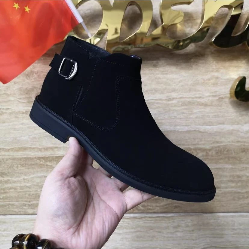 新款高品质全皮面休闲百搭加绒男鞋