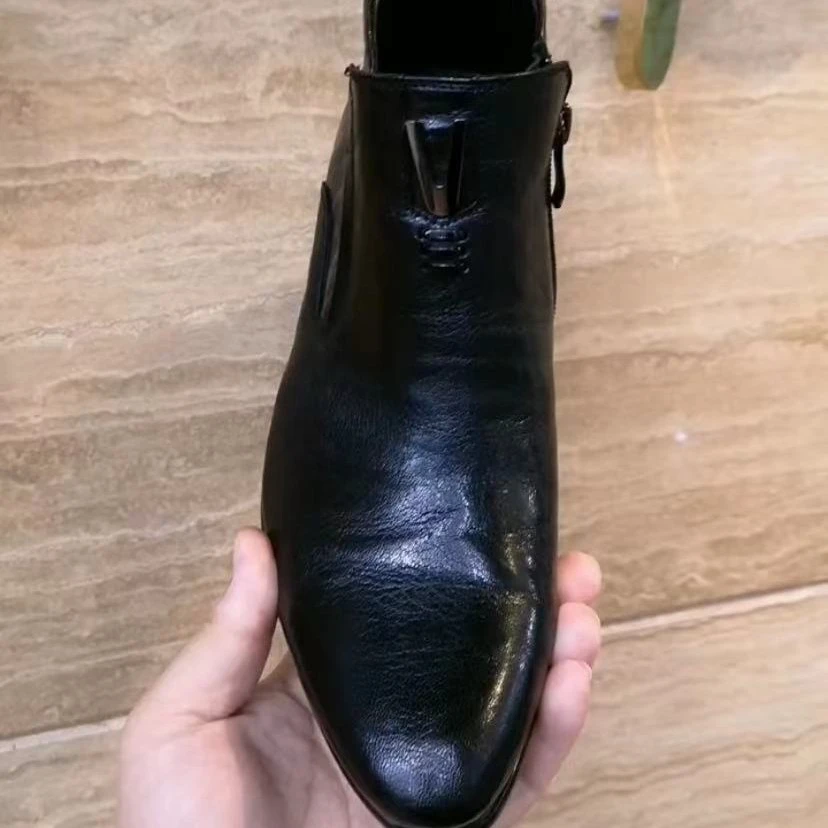 新款高品质全皮面休闲百搭男鞋