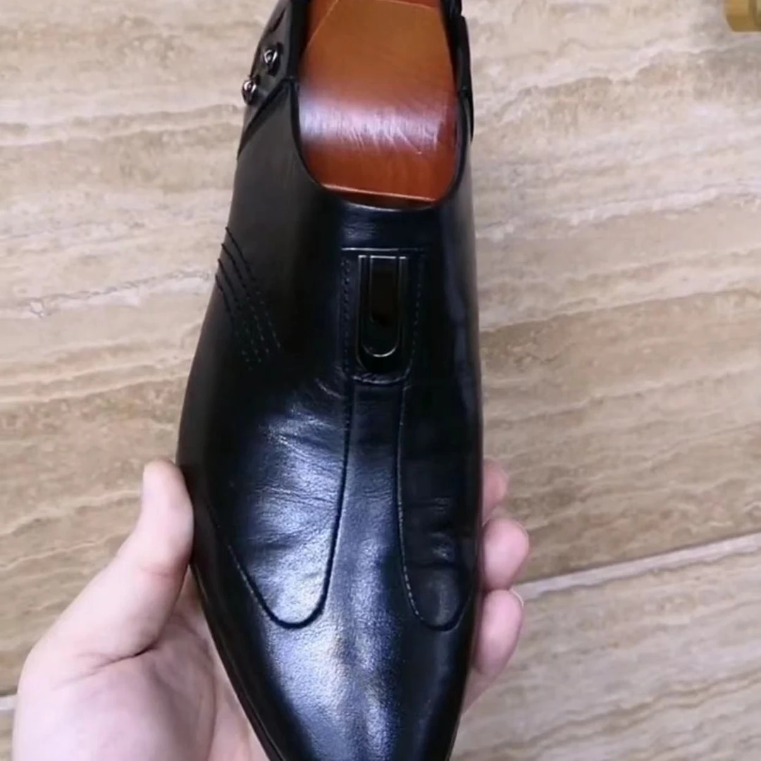 新款高品质全皮面休闲百搭男鞋