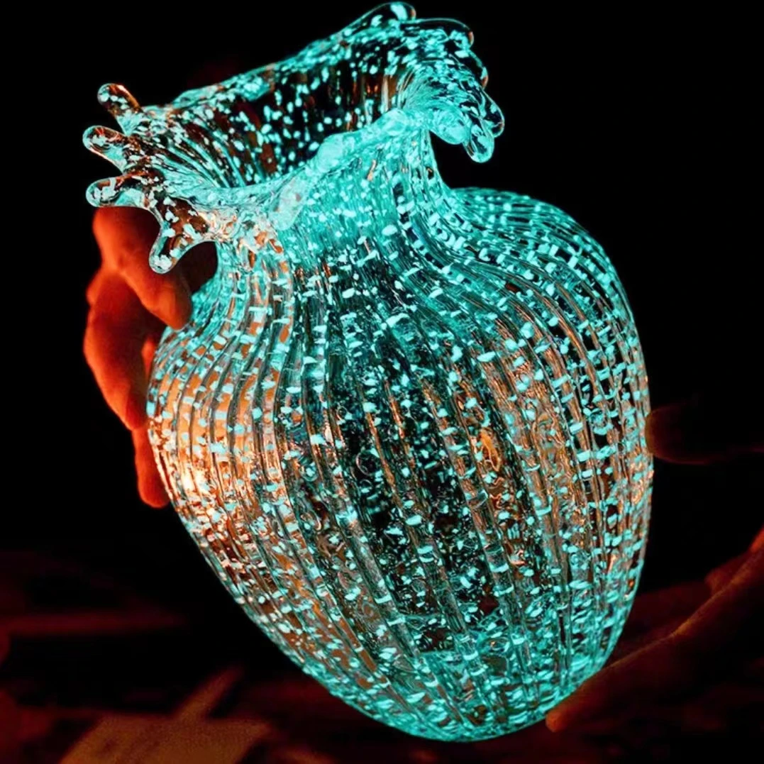 夜光芬顿丨玻璃花瓶时尚家居轻奢装饰高档花器养鲜花干花仿真花