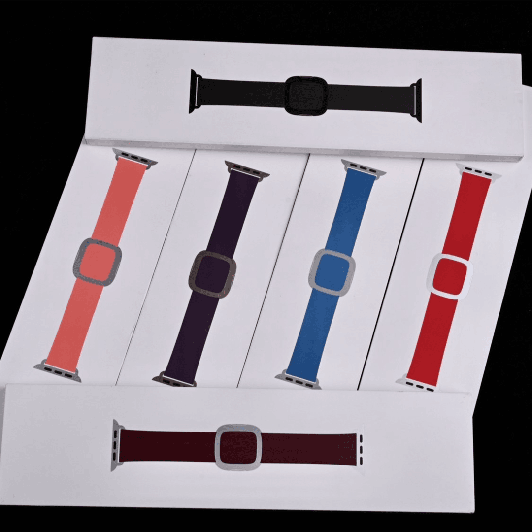 准新品 Apple/苹果 Apple Watch原装表带现代风皮革金属扣正品