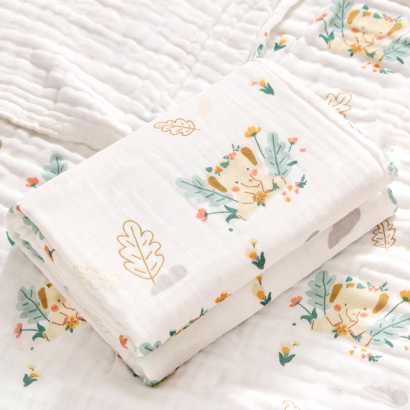 婴儿浴巾棉六层纱布宝宝用品新生儿童盖毯初生包被