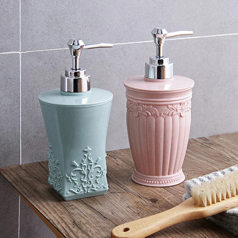 按压式沐浴露分装瓶 欧式雕花乳液瓶洗发水空瓶按压瓶洗手液瓶子