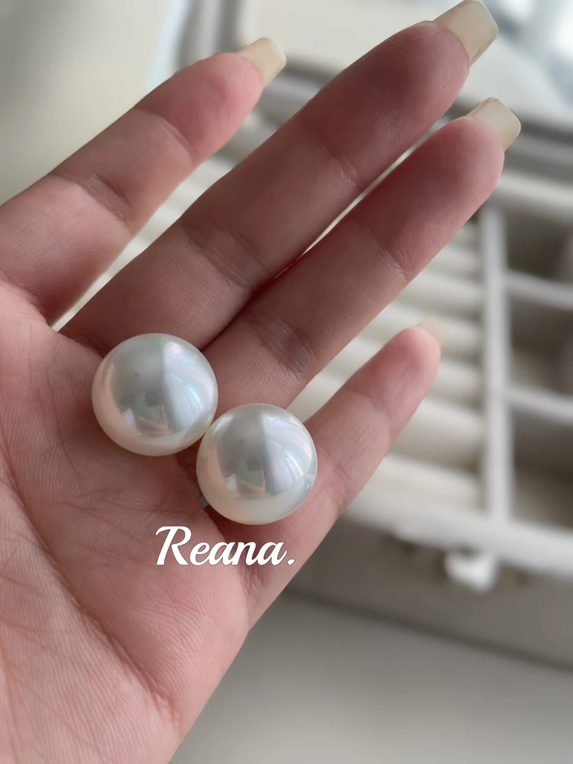 925银耳饰 极光贝贝耳钉18mm