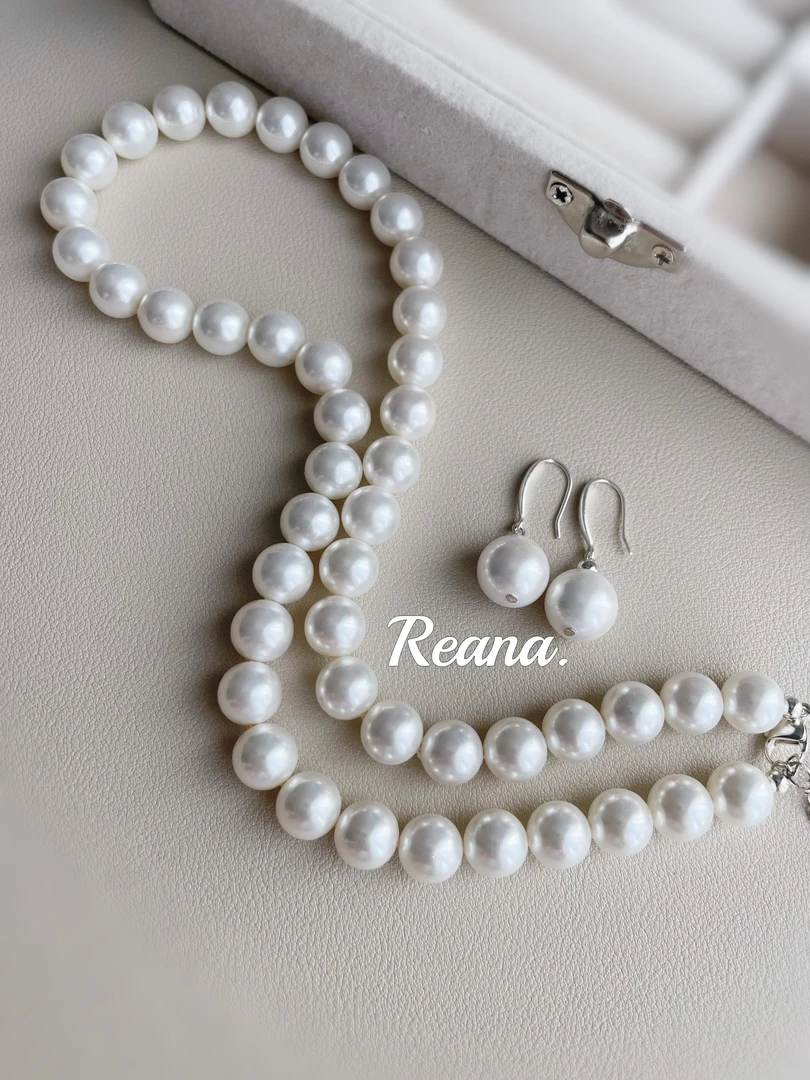 925银耳饰 贝贝套装（耳环12mm项链10mm）