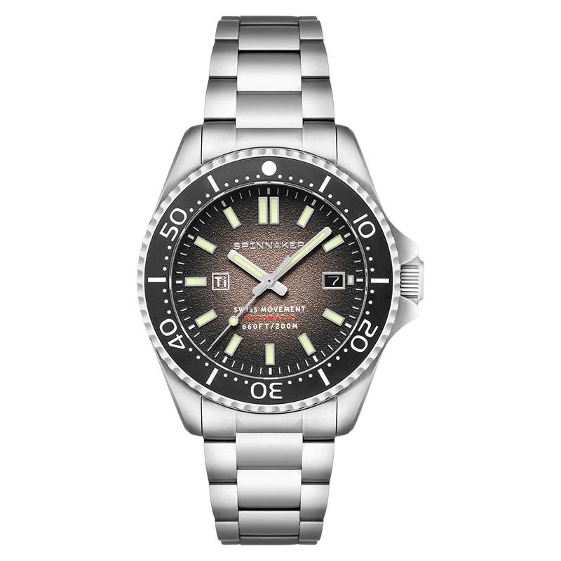 SPINNAKER【达人专属】三角帆钛合金瑞士机芯陶瓷圈机械腕表5127-22