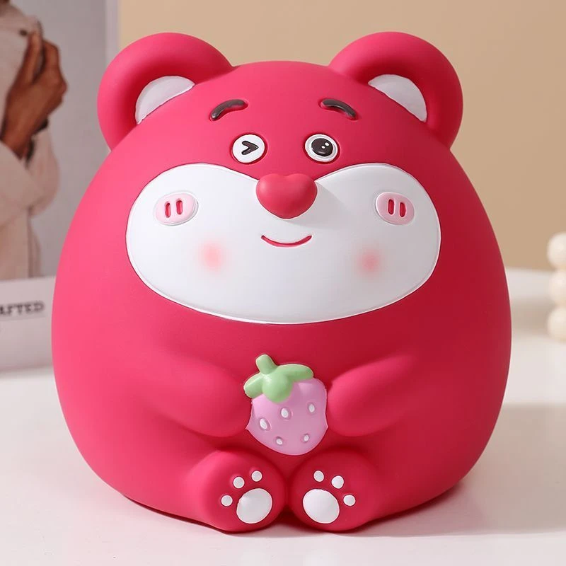 草莓熊2023新款存钱罐防摔大容量大号卡通可存可取儿童生日礼物女