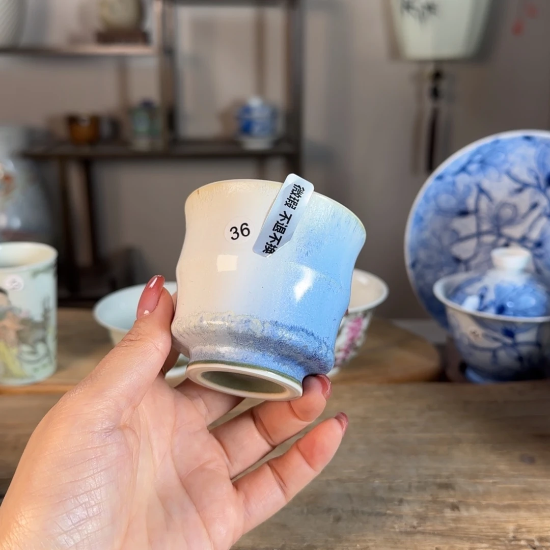 杯景德镇陶瓷柴烧多人