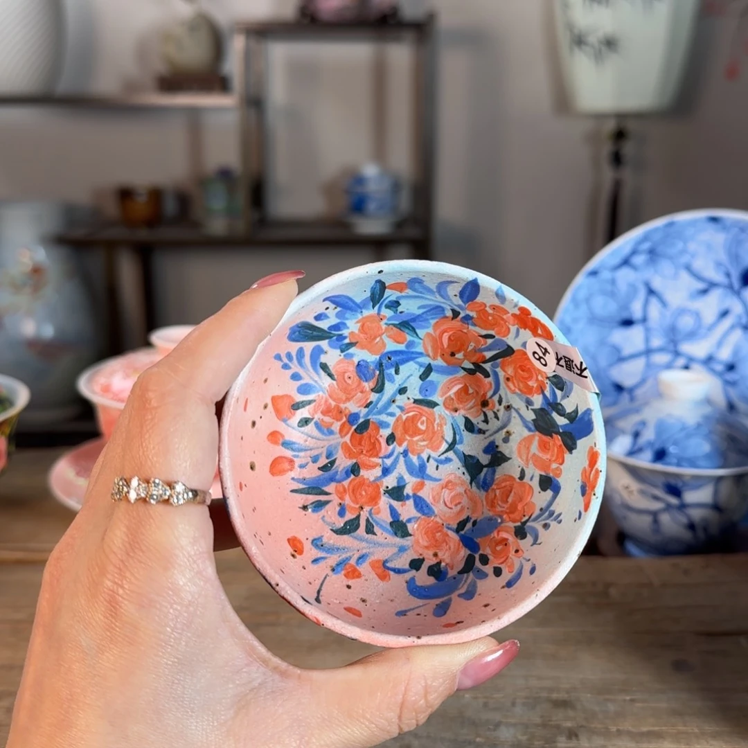 杯初**?景德镇陶瓷柴烧多人