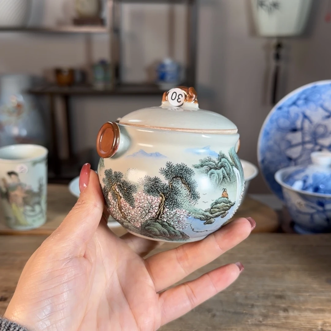 杯景德镇陶瓷柴烧多人