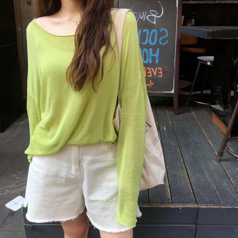 超仙镂空薄款防晒衣夏季新款2-300斤大码长袖上衣女牛油果绿衫女