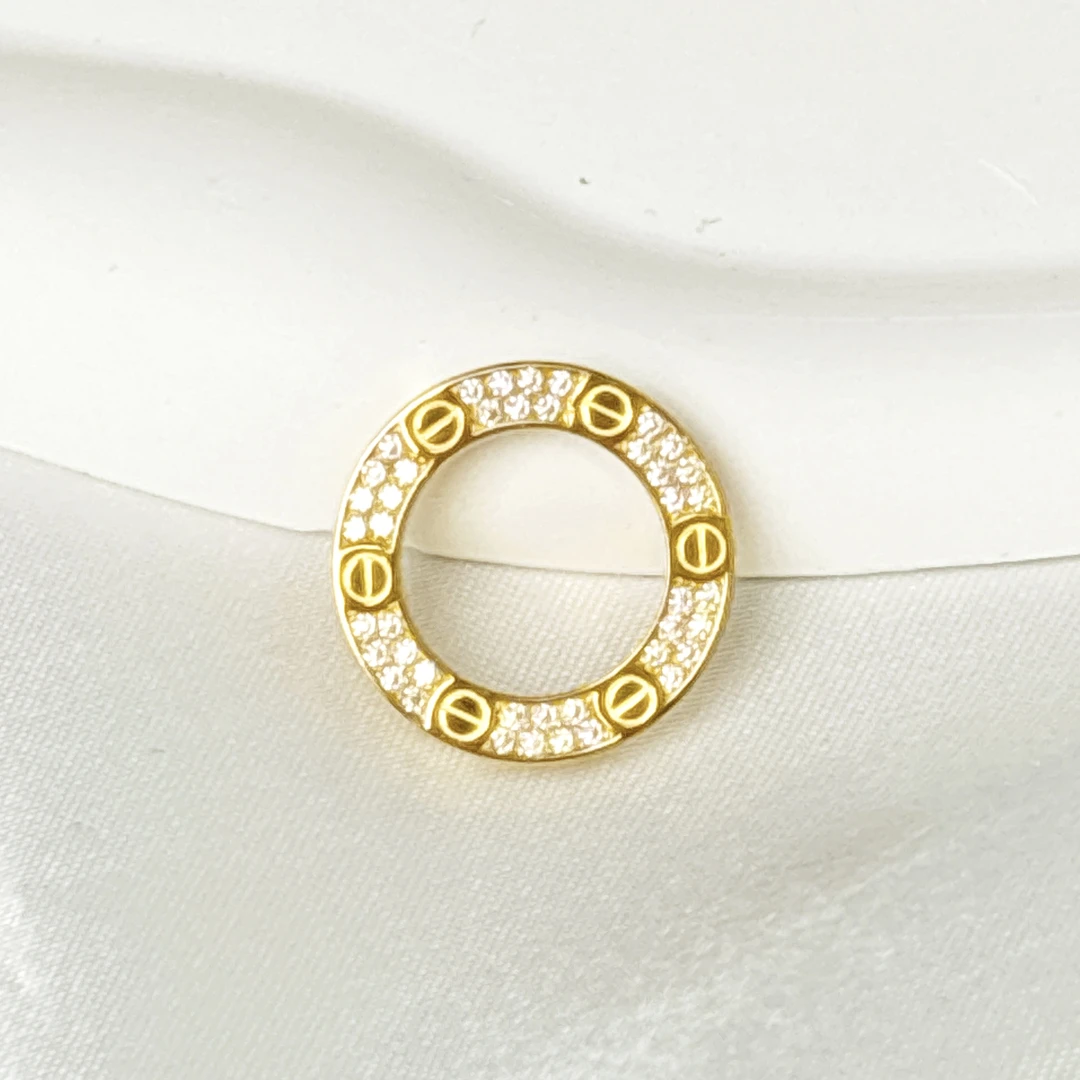 足金999 点钻大饼吊坠 带证书钢印