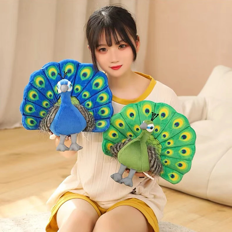 仿真孔雀毛绒玩具公仔玩偶布娃娃儿童礼物女朋友可爱小号抱枕玩偶