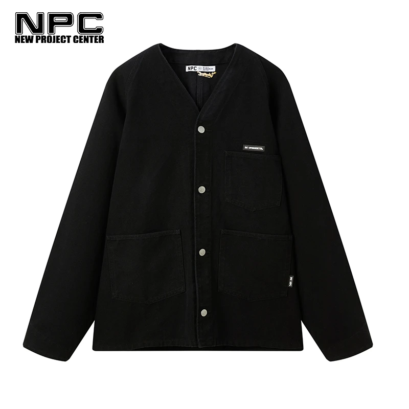 NPC潮牌复古水洗丹宁棒球牛仔夹克外套男女同款纯棉长袖NP36TJ58