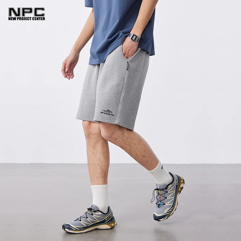 NPC潮牌男装李晨nic华夫格休闲纯棉夏季五分裤短裤情侣NP33TR01