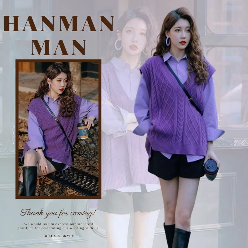 2024年新款女早秋穿搭一整套港风御姐范高级感衬衫马甲短裤三件套