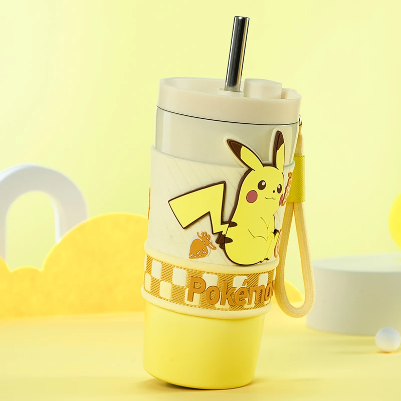 【佳佳】艾可思宝可梦草莓熊系列高颜值水杯流行学生保温多功能家用