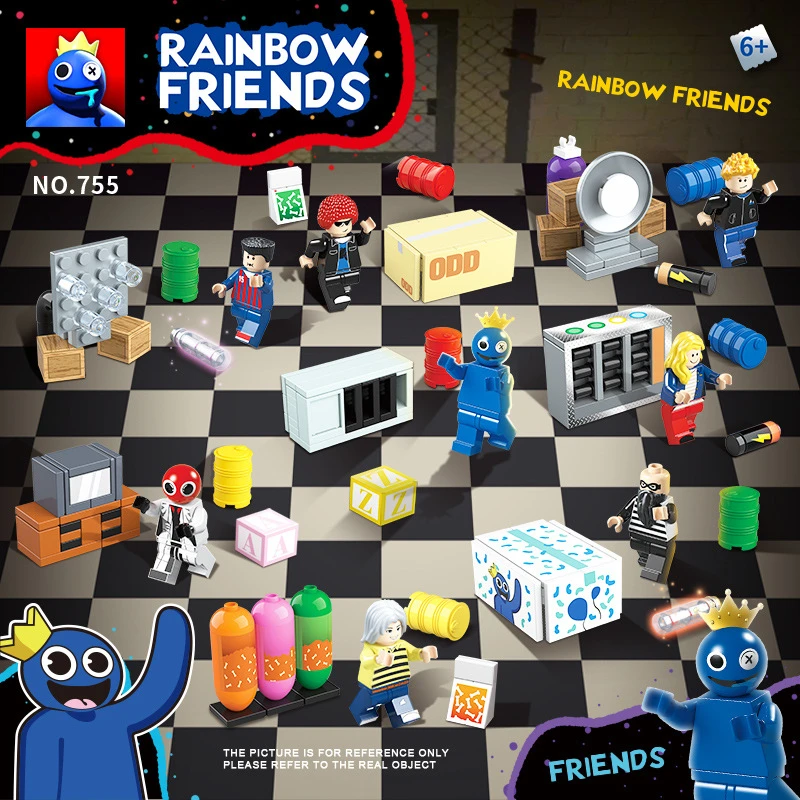 热卖彩虹朋友暗室rainbow friends儿童玩具益智拼装玩具积木全套