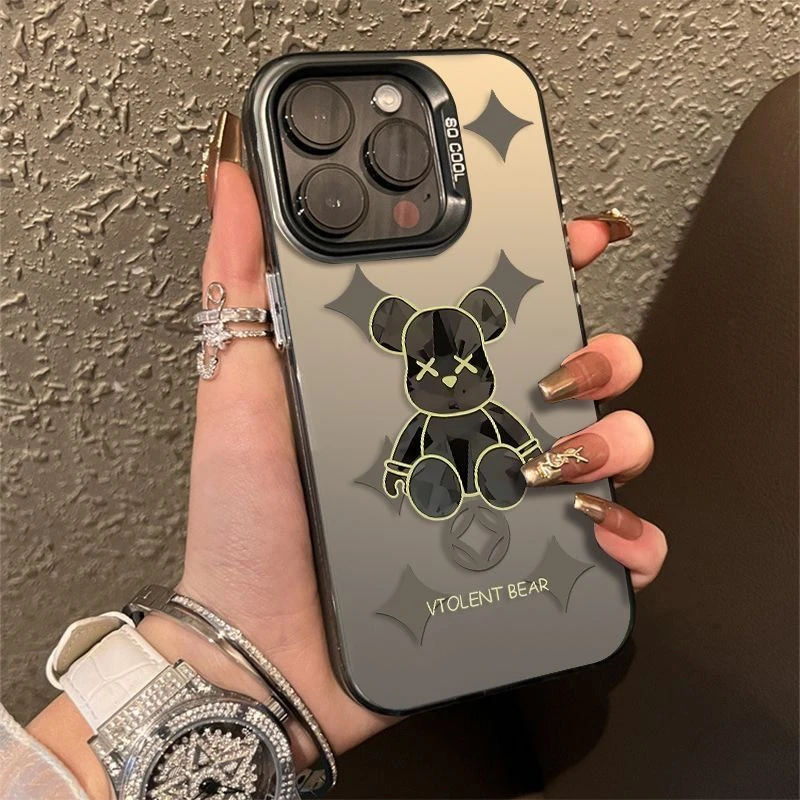 潮牌iPhone14苹果15ProMax卡通13暴力熊12轻xsmax全包15plus个性