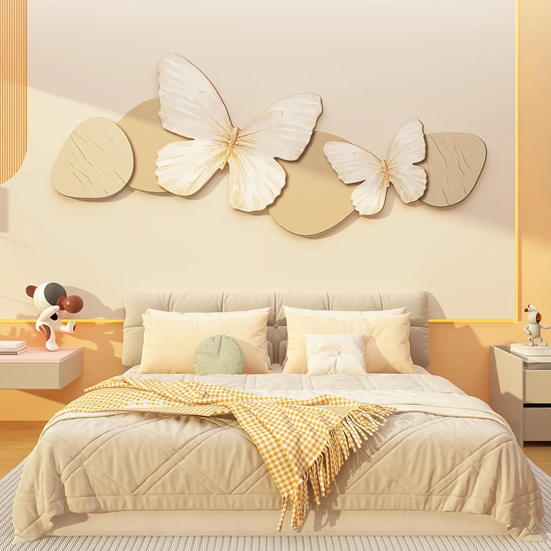 房间布置卧室墙面装饰床头背景出租屋改造用品小立体花蝴蝶贴纸画