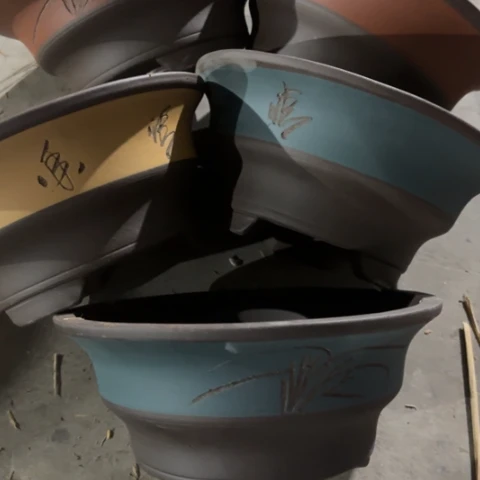 紫砂花盆   100-5。