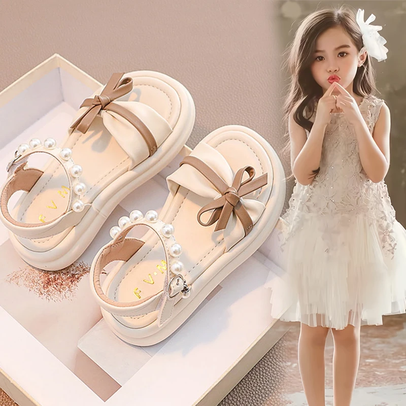 女童凉鞋2025夏季新款公主鞋时尚软底沙滩凉拖中大童儿童防滑百搭
