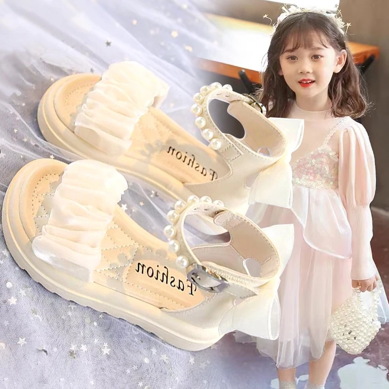 女童鞋儿童凉鞋夏款公主风2025新款中大童宝宝小女孩小童软底鞋子
