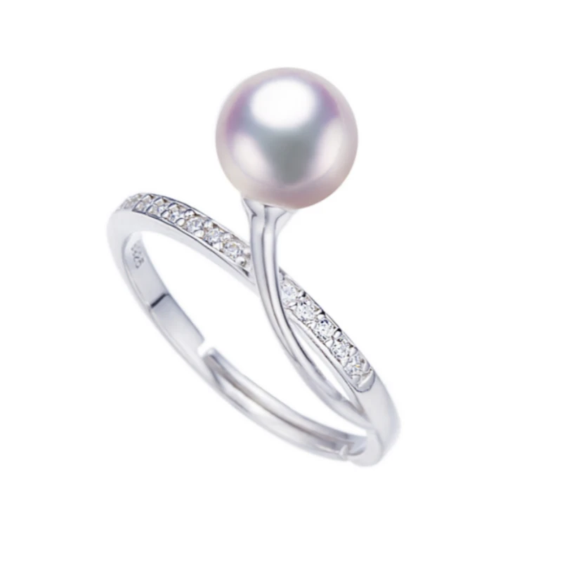 【短发七七】淡水珍珠-藤蔓戒指-7-8mm