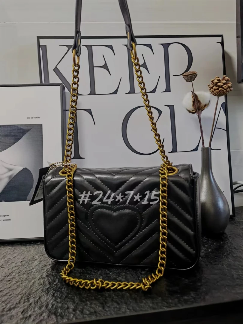 BYUC新款秋冬真皮小香风菱格链条时尚单肩斜挎女包6601