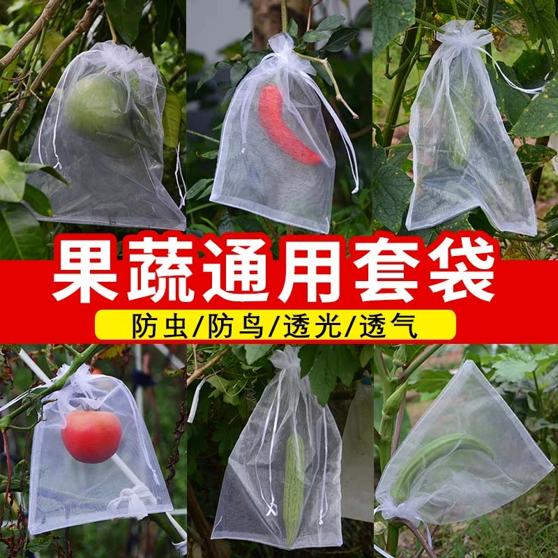 水果套袋防鸟袋防虫果树无花果葡萄桃子草莓保护袋果蝇束口袋西瓜