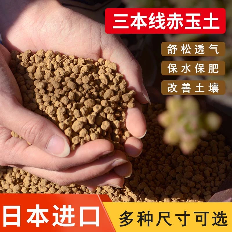 日本进口硬质赤玉土三本线小颗粒盆景专用爬宠铺面纯赤玉土大包装