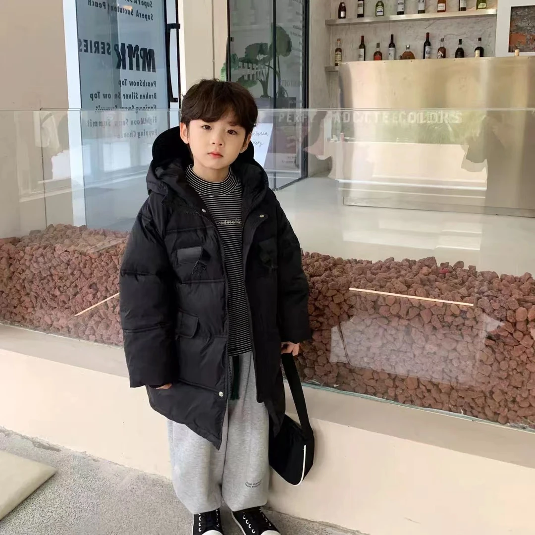 410140《黑》小涵家玲姐优选韩版儿童休闲洋气秋冬百搭棉服外套