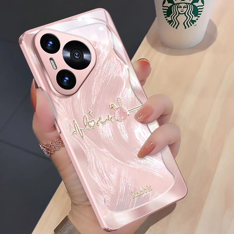 华为Pura70手机壳心跳兔创意P70pro高级感Ultra奢华p60女pro+时尚