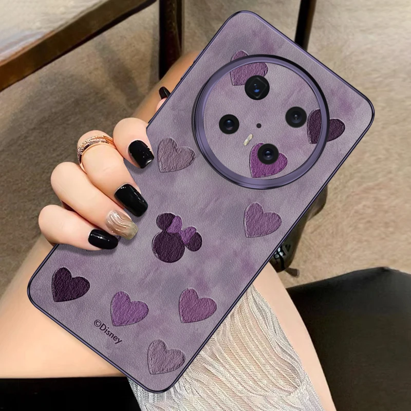 适用华为mate80爱心米妮手机壳新款70pro简约高级感气质女神ins风