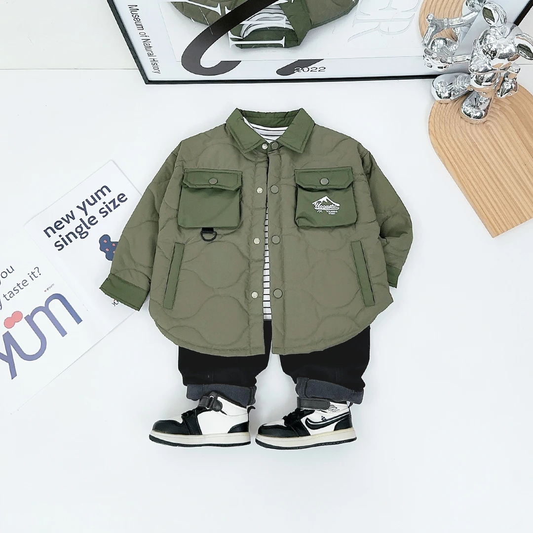 男童加厚外套秋冬款2024新款秋冬装儿童 D-HZ241091