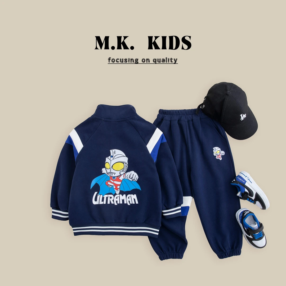 简约舒适休闲经典奥特曼春款两件套套装CK80182