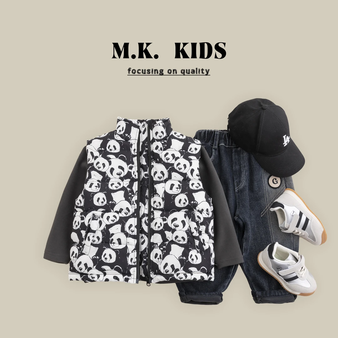 【悠悠专属】现货儿童冬款马甲男童时尚厚款夹棉上衣2024新款DA7330